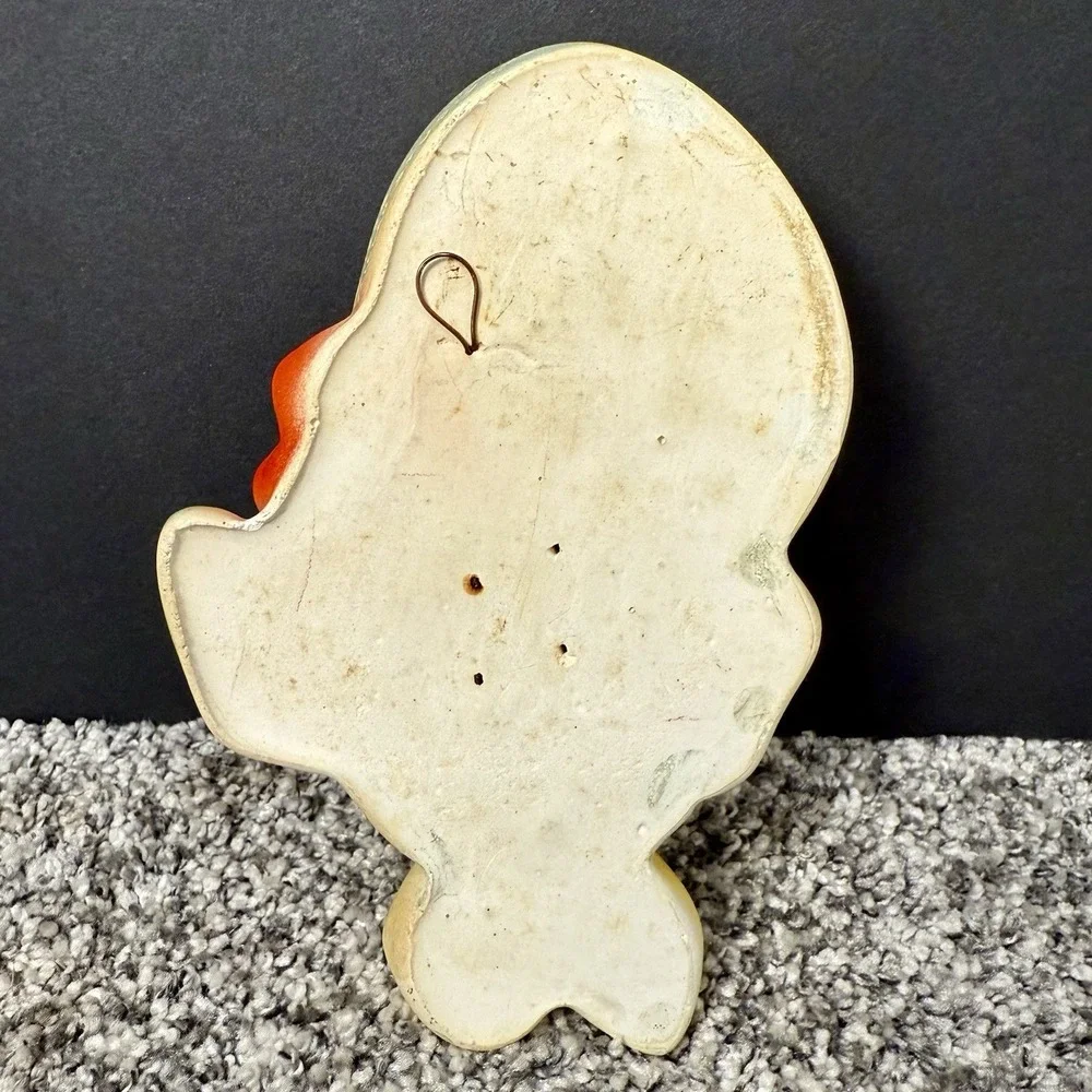 Vintage 1958 Miller Studio Chalkware Girl Wall Hanging Plaques~ Bonnet - Picture 2 of 6